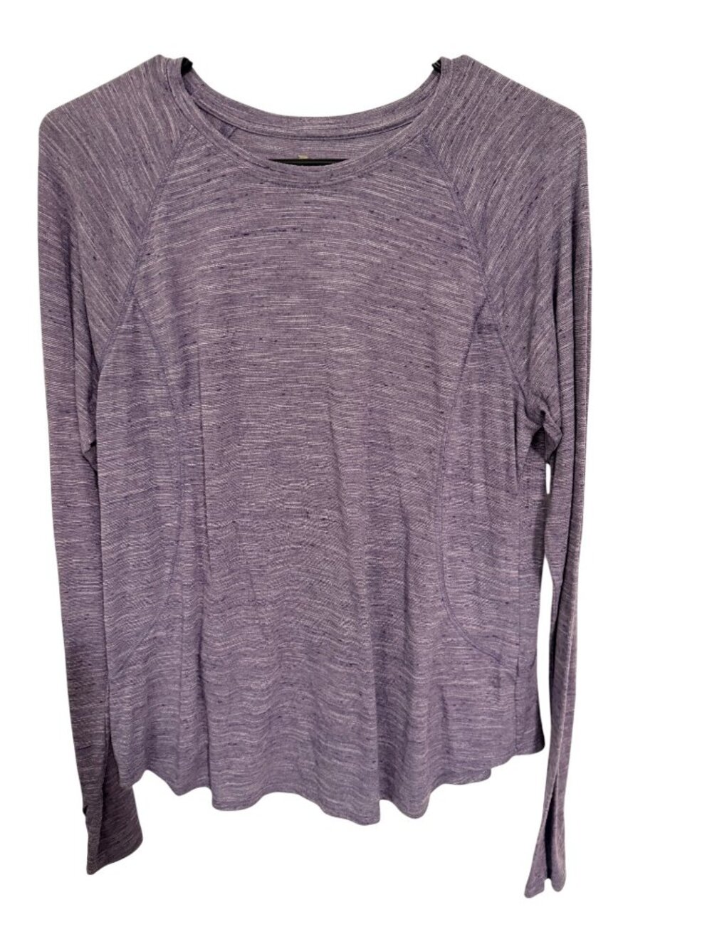 Tek Gear DryTek Top Purple Heathered L/S Activewear Womans L